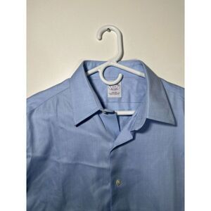 NWT Brooks Brothers Dress Shirt Mens 16-35 Blue Non Iron‎ Button Up Long Sleeve